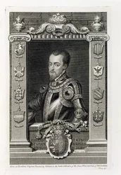Philipp II. (1527-98) König von Spanien ab 1556, graviert von George Vertue (1684-1756) 1735